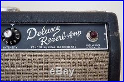 1967 Fender Deluxe Reverb Blackface Vintage Tube Amp 1x12 One-Owner with ftsw