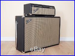 1967 Fender Showman Vintage Blackface Piggyback Tube Amp Tone Ring Cab JBL D140F
