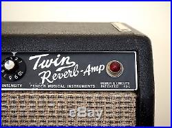1967 Fender Twin Reverb Blackface Vintage Tube Amp 2x12 Jensen C12N, AB763