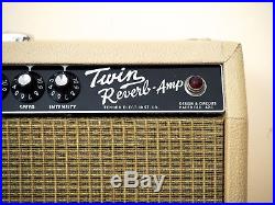 1967 Fender Twin Reverb Vintage Blackface Tube Amp Blonde Tolex, Jensen C12N