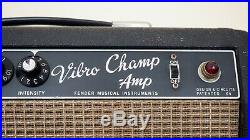 1967 Fender Vibro Champ Vintage Blackface Tube Amp Class A Circuit 1x8