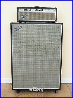1969 Fender Bassman Drip Edge Silverface Vintage Tube Amp with 2x12 Cabinet