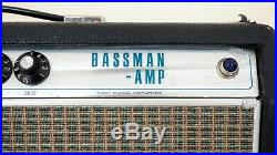 1969 Fender Bassman Drip Edge Silverface Vintage Tube Amp with 2x12 Cabinet