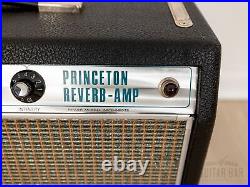1969 Fender Princeton Reverb Drip Edge Vintage Tube Amp, Black Panel Circuit