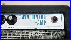 1969 Fender Twin Reverb Vintage 2x12 Tube Amp Silverface Drip Edge with JBL D120F