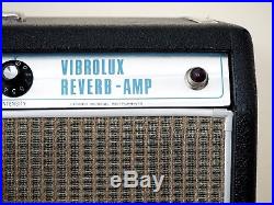 1969 Fender Vibrolux Reverb Drip Edge Vintage Tube Amp Blackface AA864 Circuit