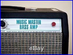 1970 Fender Musicmaster Bass Vintage Tube Amp 1x12 Silverface, 6AQ5 RCA Tubes