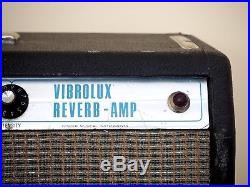 1970 Fender Vibrolux Reverb Silverface Vintage Tube Amp Oxford 10L5 with Ftsw