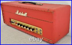 1970 Marshall JMP 1987 Lead 50-Watt Red Vintage Tube Amp Head Guitar Amplifier