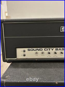1970's Sound City Bass 150 Tube Amp Head Vintage Rare Works