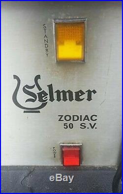 1970's Vintage Selmer Zodiac 50 S. V. Tube AMP/Cover in Good Condition