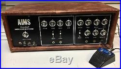 1970s AIMS Vintage VTG-105 100w Guitar Tube Amp Head with Footswitch Reverb Trem