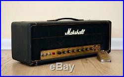 1972 Marshall JMP Tremolo 50 1987T Vintage Small Box Tube Amp Head EL34 with Ftsw
