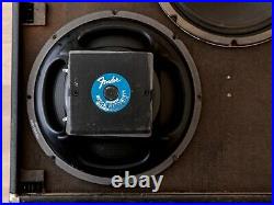 1973 Fender Bassman 50 Vintage Silverface Tube Amp with 2x15 Speaker Cabinet