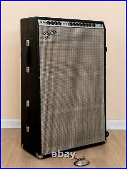 1974 Fender Super Six Reverb Vintage Silverface Tube Amp 6x10 with Ftsw