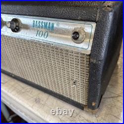 1976 Fender Bassman 100 Amplifier Head Bass Amp Vintage Tube Master Volume VGC