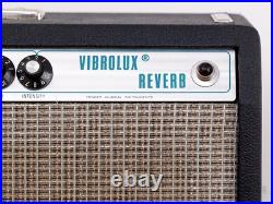 1976 Fender Vibrolux Reverb Silverface Vintage Tube Amp 2x10 with CTS Alnico, Ftsw