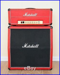 1977 Marshall JMP Mk II Master Model 100 Watt Vintage Tube Amp & 4x12, Red Tolex
