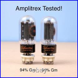 2 Vintage 1966 Matched RCA 6L6GC Amp Tubes Black Plate Side O Getter Sil G2U