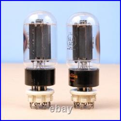 2 Vintage 1966 Matched RCA 6L6GC Amp Tubes Black Plate Side O Getter Sil G2U
