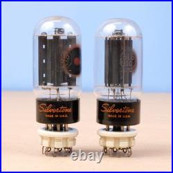 2 Vintage 1966 Matched RCA 6L6GC Amp Tubes Black Plate Side O Getter Sil G2U
