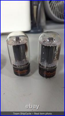 2 Vintage 1966 Matched RCA 6L6GC Amp Tubes Black Plate Side O Getter Sil G2U