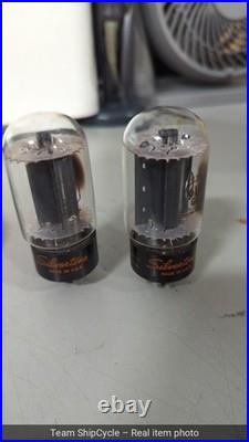 2 Vintage 1966 Matched RCA 6L6GC Amp Tubes Black Plate Side O Getter Sil G2U
