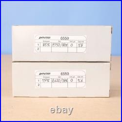 2 Vintage 1975 GE 6550A Vacuum Tubes 3-Hole Plate Triple Getter Amplifier HiFi