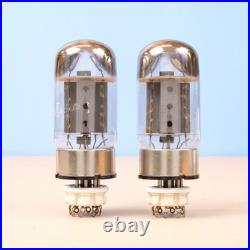 2 Vintage 1975 GE 6550A Vacuum Tubes 3-Hole Plate Triple Getter Amplifier HiFi