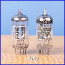 2 Vintage Amperex ECC83 12AX7 Tubes Bugle Boy Holland O Getter Preamp Amplifier