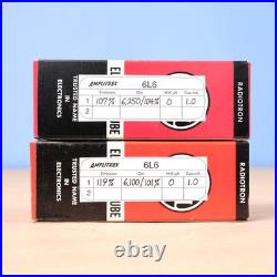 2 Vintage Matched NOS RCA 6L6GC Tubes Black Plate Side O Getter Amp Pair 1968/70