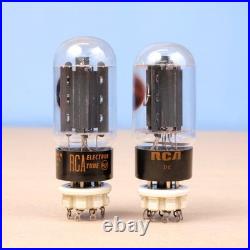 2 Vintage Matched NOS RCA 6L6GC Tubes Black Plate Side O Getter Amp Pair 1968/70