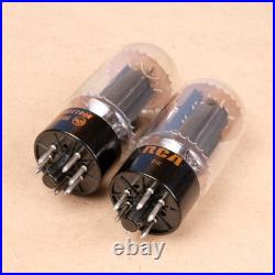 2 Vintage Matched NOS RCA 6L6GC Tubes Black Plate Side O Getter Amp Pair 1968/70