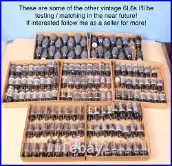 2 Vintage Matched NOS RCA 6L6GC Tubes Black Plate Side O Getter Amp Pair 1968/70