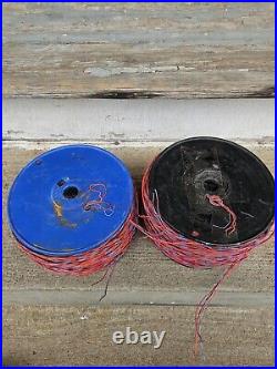 2 Vintage Oversized Spools Of Nos Western Electric 3 & 4 Wire Switchboard Wire