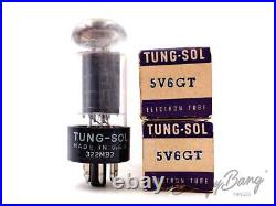 2 Vintage Tung-Sol 5V6GT Beam Power Audio Amplifier Tetrode TV Audio Vacuum Tube