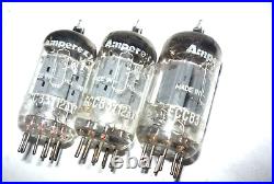 3 lot Vintage Amperex ECC83 12AX7 Tubes Bugle Boy Holland tube Preamp Amplifier