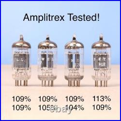 4 NOS Vintage Philips Amperex ECC82 12AU7 Tubes Preamp Holland Gf8 Halo O Getter
