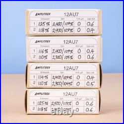 4 NOS Vintage Philips Amperex ECC82 12AU7 Tubes Preamp Holland Gf8 Halo O Getter