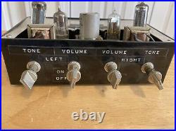 4-Tube Stereo Amplifier Vintage Lafayette 1971 Model Stock 99-015547 Works Well