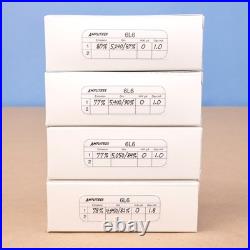 4 Vintage Sylvania 6L6GC Tubes Gray Plate Halo O Getter Power Amp Quad