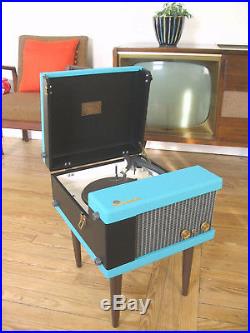 50s 60s Vtg Aqua Record Player VM HiFi Tube Amp Console MCM Restored by Jimmy O