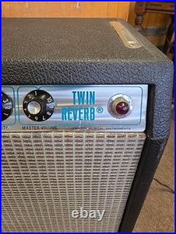 #5321 Fender Twin Reverb Silverface WithFootswitch Vintage Tube Amp. 1967 77lbs