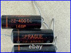 5 Sprague Black Beauty. 22 uf 400v Capacitors 160P Vintage Tube Amp Caps TESTED