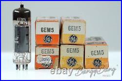 5 Vintage General Electric 6EM5 Noval Beam Power Amplifier Audio Vacuum Tube Va