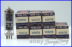 7 Vintage Tung-Sol 50HC6 7 pin Miniature Beam Power Amplifier Bangybang. Tube