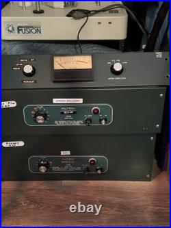 ALTEC vintage Audio Gear Lot 1593B, 1594B Power Amps. 1552a Meter Panel TESTED