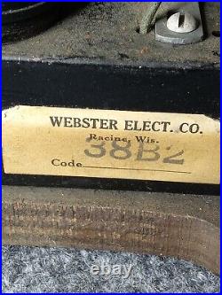 Antique 1946 Webster Electric Co. Teletalk Tube Amplifier 38B2 TURNS ON, WORKS