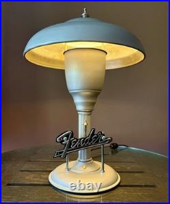 Antique Vintage Folk Art Fender Guitar Amp Table Desk Lamp Light Sign Display