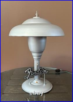 Antique Vintage Folk Art Fender Guitar Amp Table Desk Lamp Light Sign Display
